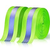 2 Rolls High Visibility Reflective Tape Strip 2'' x 66 ft Sew on Safety Fabric Webbing 2 cm Reflective Width Warning Florescent Safety Tape for Clothes Bags Raincoats (Green)