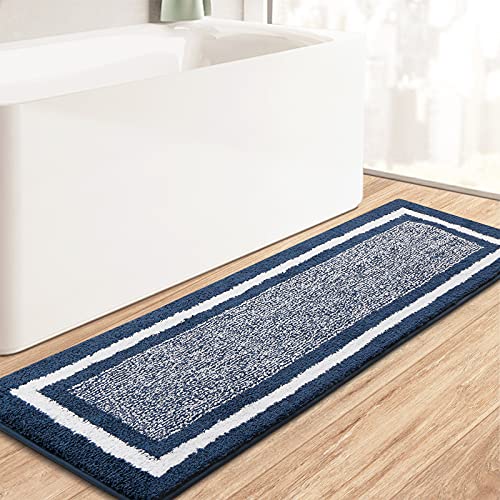 KMAT Bathroom Rugs Bath Mat,Non-Slip Fluffy Soft Plush Microfiber Bath Rugs, Machine Washable Quick Dry Shaggy Shower Carpet Rug for Bathroom, Tub and Shower,59"x20", Blue KMAT Bathroom Rugs Bath Mat,Non-Slip Fluffy Soft Plush Microfiber Bath Rugs, Machine Washable Quick Dry Shaggy Shower Carpet Rug for Bathroom, Tub and Shower,59"x20", Blue