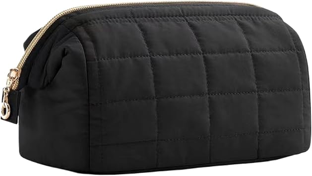 Portable Toiletry Bag, Large Capacity Womens Makeup Pouch, Large Capacity Travel Bag, Cosmetic Bag Organizer, Travel Toiletry Bag For Men, Women, Adults, black