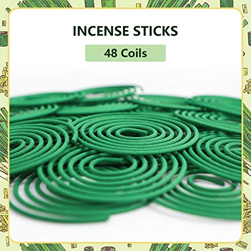 Scentorini Citronella Incense Coils Scented Incense Sticks For Indoor Outdoor Camping Patio, Porches, 120 Sticks And 48 Coils #TOP1