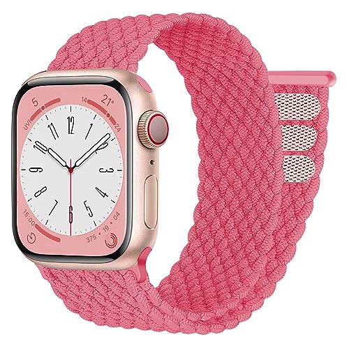 Braided Strap for Apple Watch Straps 45mm 44mm 42mm 46mm 41mm 40mm 38mm Women/Men,Stretchy Elastic Sport Solo Loop Bands for Apple Watch Ultra 49mm iWatch Series 10/9/8/7/6/5/4/3/SE