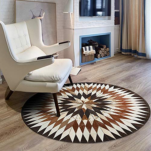 Alfombra redonda para sala de estar comedor dormitorio y base de silla 2