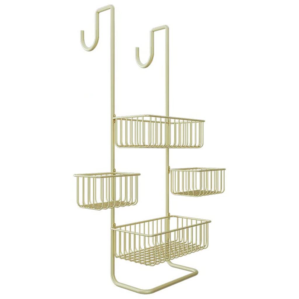 CGTENBS Bathroom Shelf Over the Door Shower Caddy with Storage Baskets Shelves and Hooks for Shampoo Conditioner Soap