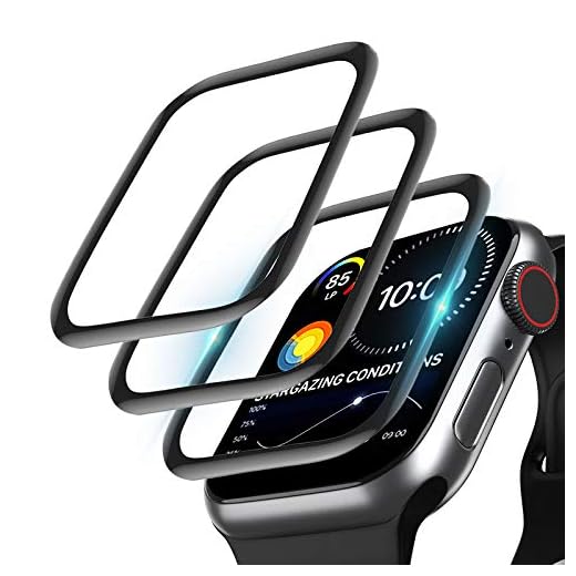 [3 Pack] Screen Protector Compatible with Apple Watch Series 6/5/4/SE 44MM, Full Coverage Bubble-Free Anti-Scratch Shatterproof HD Ultra Clear Flexible Film Screen Protector for iWatch 6/5/4/SE (44MM)