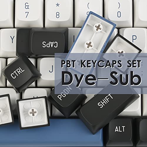 Image of Guffercty kred 160 Keys CSA Keycap PBT Double-Shot Ball Shape Custom Keycaps Set with 6.25u /7u Spacebar for ANSI & ISO Layout Cherry MX Gateron Kailh Switches(Arctic-CSA)