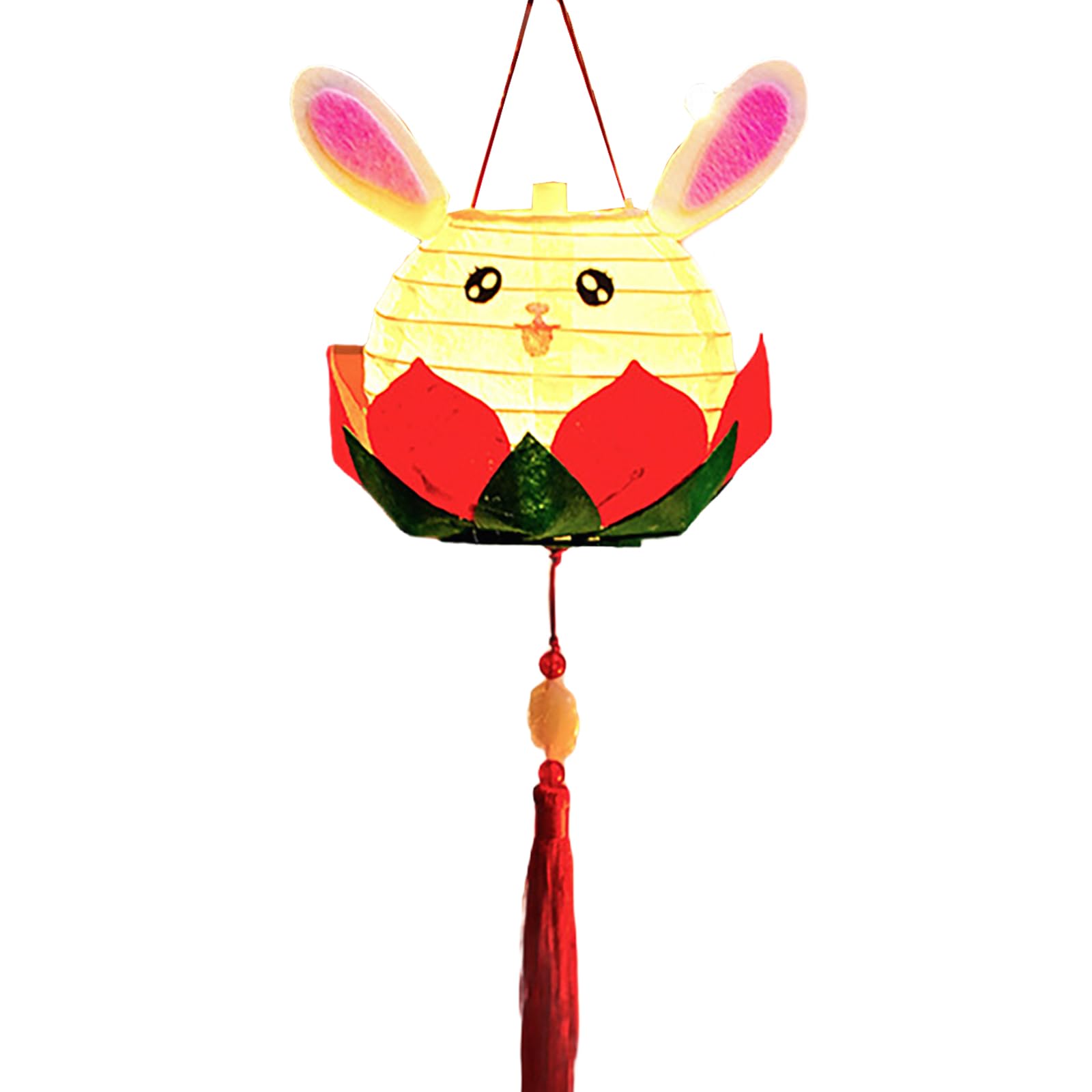 Hsioluted Chinese Autumn Celebration Lights Delicate Flower and Rabbits Lights Ornament for Autumn Mall Display