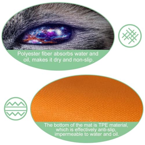 Tapis de cuisine antidérapant lot de 2 lavable absorbant chat - 6
