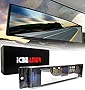 ICBEAMER 10.6' 270mm Easy Clip on Wide Angle Panoramic Blind Spot Fit Auto Interior Rearview Mirror Convex Clear Surface