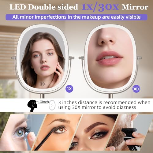 Espejo de Maquillaje Ovalado de Pared con Luz FUNTOUCH miniatura 3
