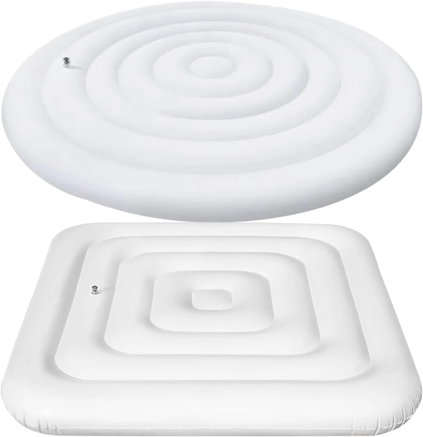 Cubierta De Spa Inflablecuadrada, Tapa De Spa con Válvula De Inflado Y Desinflado Rápido Y Fácil, Tapa Aislada Para Spa,Lona De Burbujas Piscina, Resistente a la Lluvia a la Nieve, …