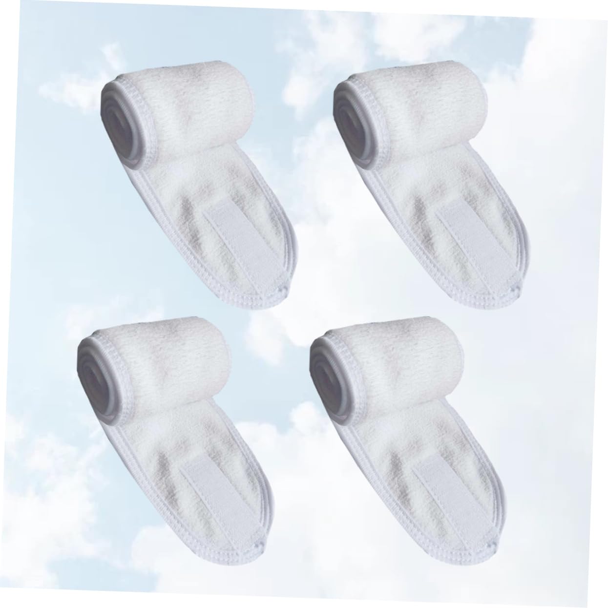 Beaupretty 12pièces Bandeaux Absorbants Pour Visage De Blanc Accessoires De Spa Et Maquillage Confortables Et Pratiques Pour Sport Soins Personnels