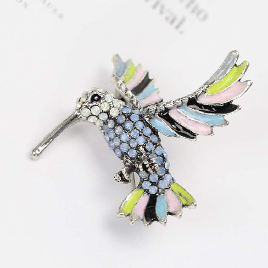 Brosche, farbige Kolibri-Brosche, Bunte Tierform-Brosche für Frauen, Party