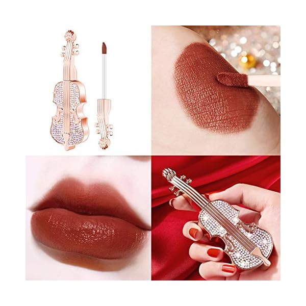 Gireatick-Long-Lasting-Matte-Lipstick-violin-lipstick-in-Velvety-Red-Unique-Violin-Appearance-Design-Lipstick-Waterproof-Durable-Mist-Liquid-Lipstick-with-Gift-Box Gireatick Long Lasting Matte lipstick in Velvety Red, Unique Violin Appearance Design, Waterproof Durable Mist Liquid Lipstick with Gift Box