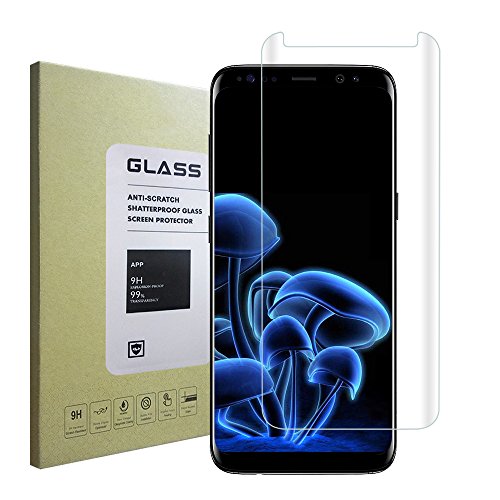 Galaxy S8 Screen Protector,Ultra High Definition Easy-to-install 3D Curved Case Friendly Glass for Samsung Galaxy S8 â€¦