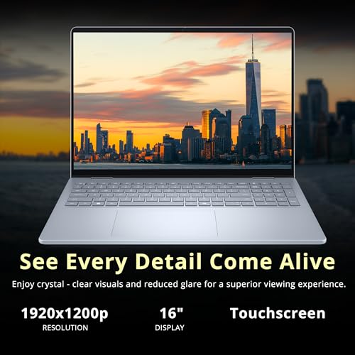 Image of Dell Plus 16 inch FHD 2-in-1 Touchscreen Laptop, Intel Core Ultra 7 256V, 16GB RAM, 2TB Storage(1TB SSD+1TB Docking Station Set), Backlit Keyboard, Webcam, Wi-Fi 7, Copilot, Win 11 Pro, Ice Blue
