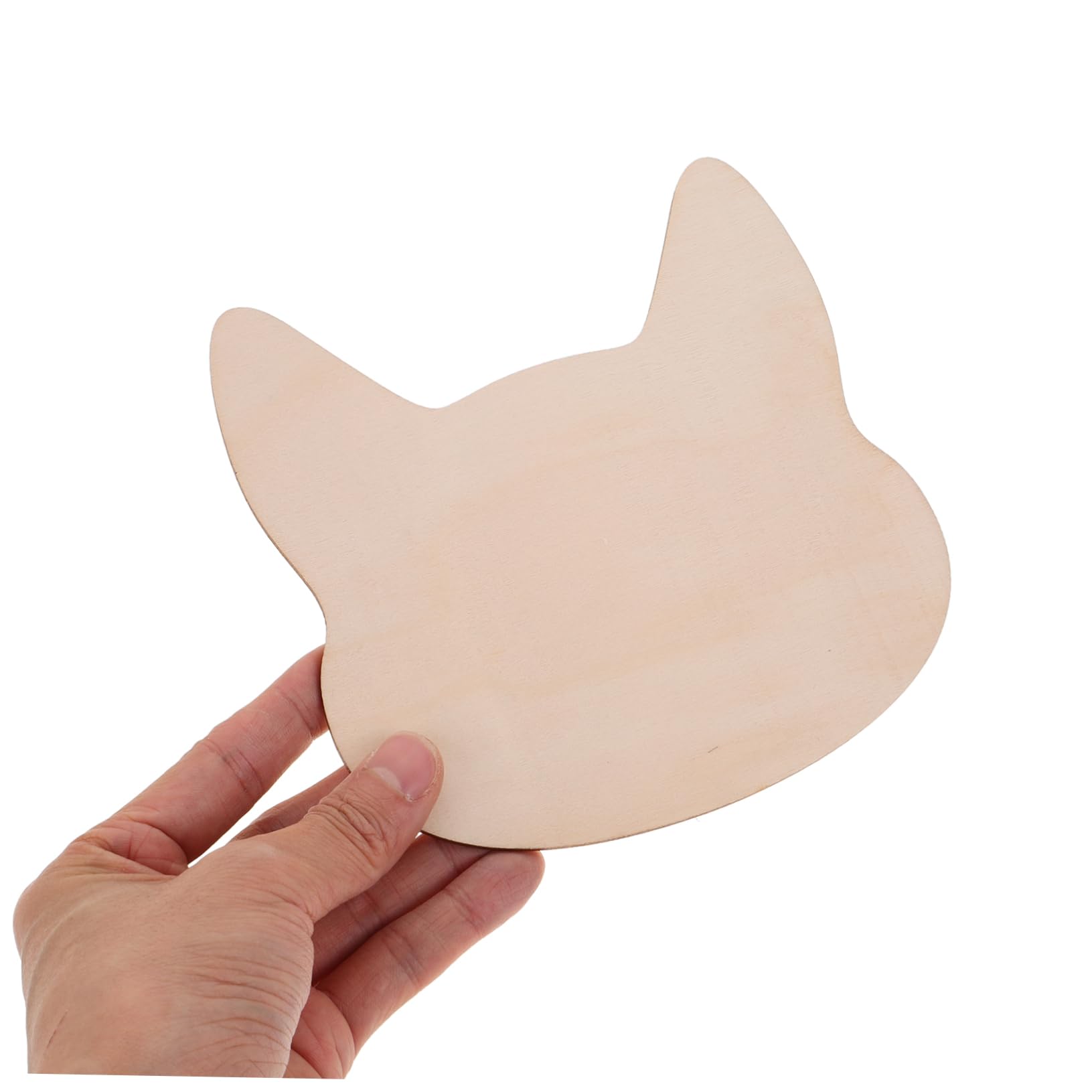 DECORNIJIA 4x Katzenkopf Holzausschnitte Zum Bemalen - DIY Bastelset Für Kinder & Erwachsene