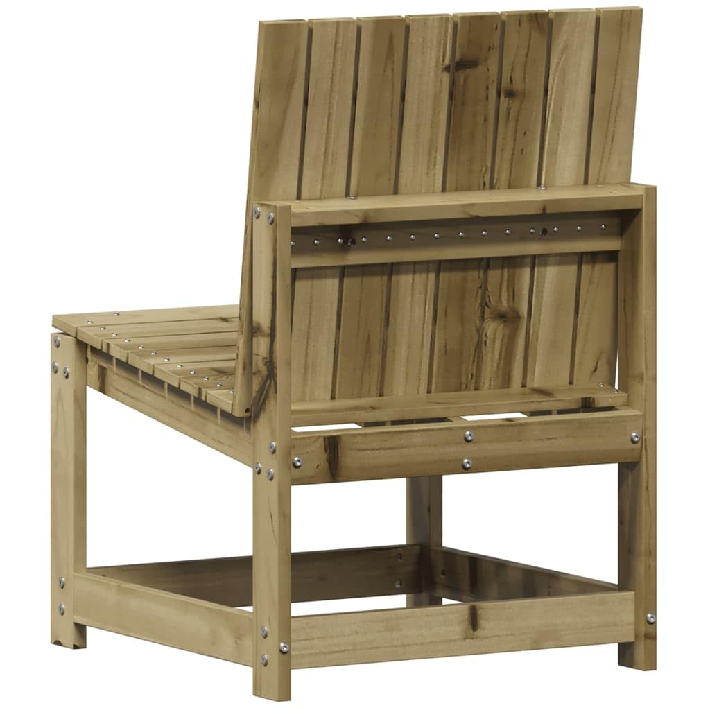 Sedia da giardino in legno di pino impregnato in autoclave, 50,5 x 55 x 77 cm, con design a doghe, per terrazza, balcone, esterno, resistente alle intemperie, confortevole