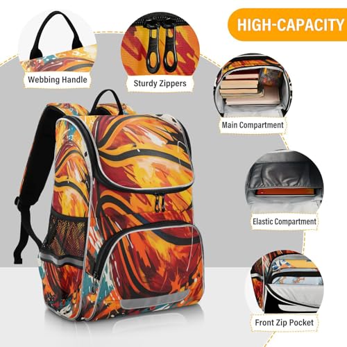 Sac à dos football aquarelle grand format pour école et collège - 4