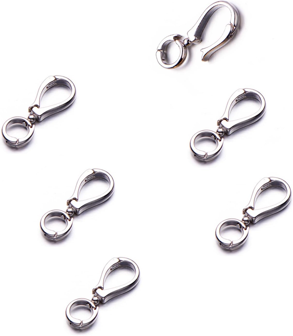 Zpsolution Double Opening Interchangeable Pendant Connector for Necklace, Jewelry Charm Bails Pendant Attachment for Jewelry Making, Pendant Holder for Necklace