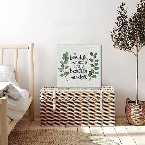 Framed-Inspirational-Wall-Art-Minimalist-Eucalyptus-Wall-Decor-Motivational-Positive-Quotes-Canvas-Posters-Prints-Green-Botanical-Pictures-for-Office-Living-Room-Bedroom-Decoration-12x12