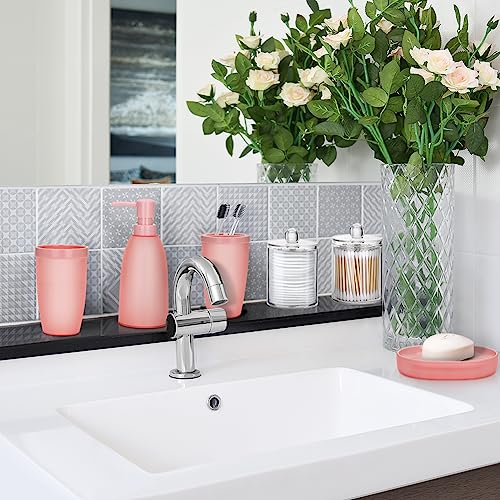 Juego de accesorios de baño de 8 piezas para eliminar el desorden con soporte de cepillo 7