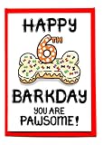 6th Birthday Card For The Dog, Sixth Birthday Card For Fur Baby, Barkday, Furry Child, Puppy, Family Pet