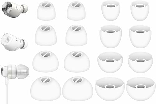 Miniatura 5 de 8 pares de almohadillas compatibles con Sennheiser CX PlusMomentum 2, XSSML 4 tamaños de repuesto de silicona suave y flexible accesorios