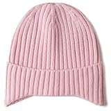 WaySoft Kids Cashmere Blend Beanie with Ear Flaps, Ribbed Knit Winter Hat for Boys & Girls, Warm Cold Weather...