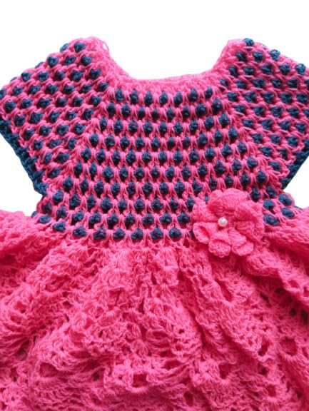 Girls Hand-Knitted Sweater Frock, Winter Dress3