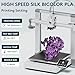 ERYONE Silk Dual Color PLA Filament 3D Printer 1.75mm +/- 0.03mm, Bicolor Filament Two Tone PLA 1KG(2.2lbs) Cardboard Spool, Black Purple