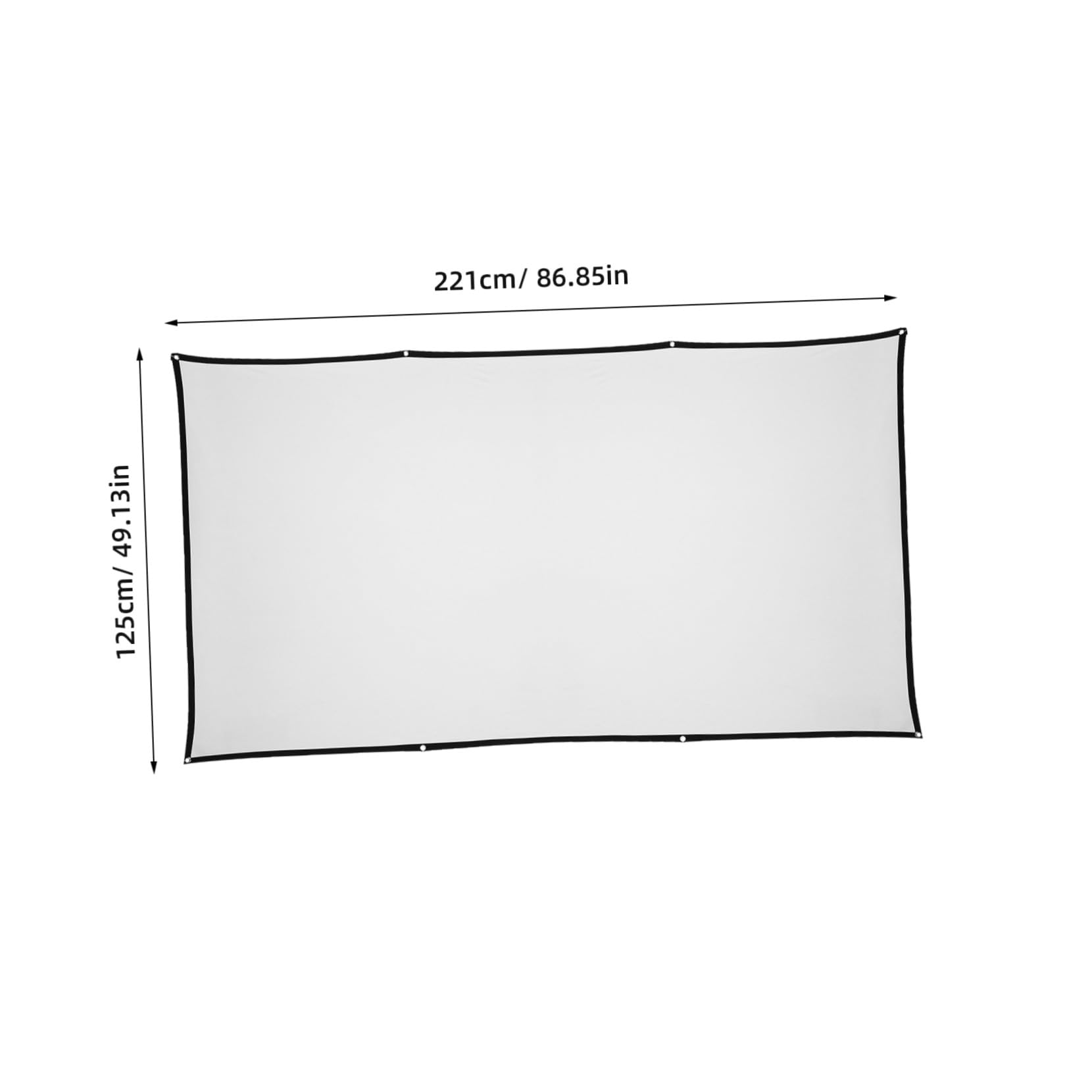 TEHAUX Schermo per Proiettore Pieghevole Bianco Adatto per Uso Interno ed Esterno Schermo di Proiezione per Cinema da Campeggio per Home Theater