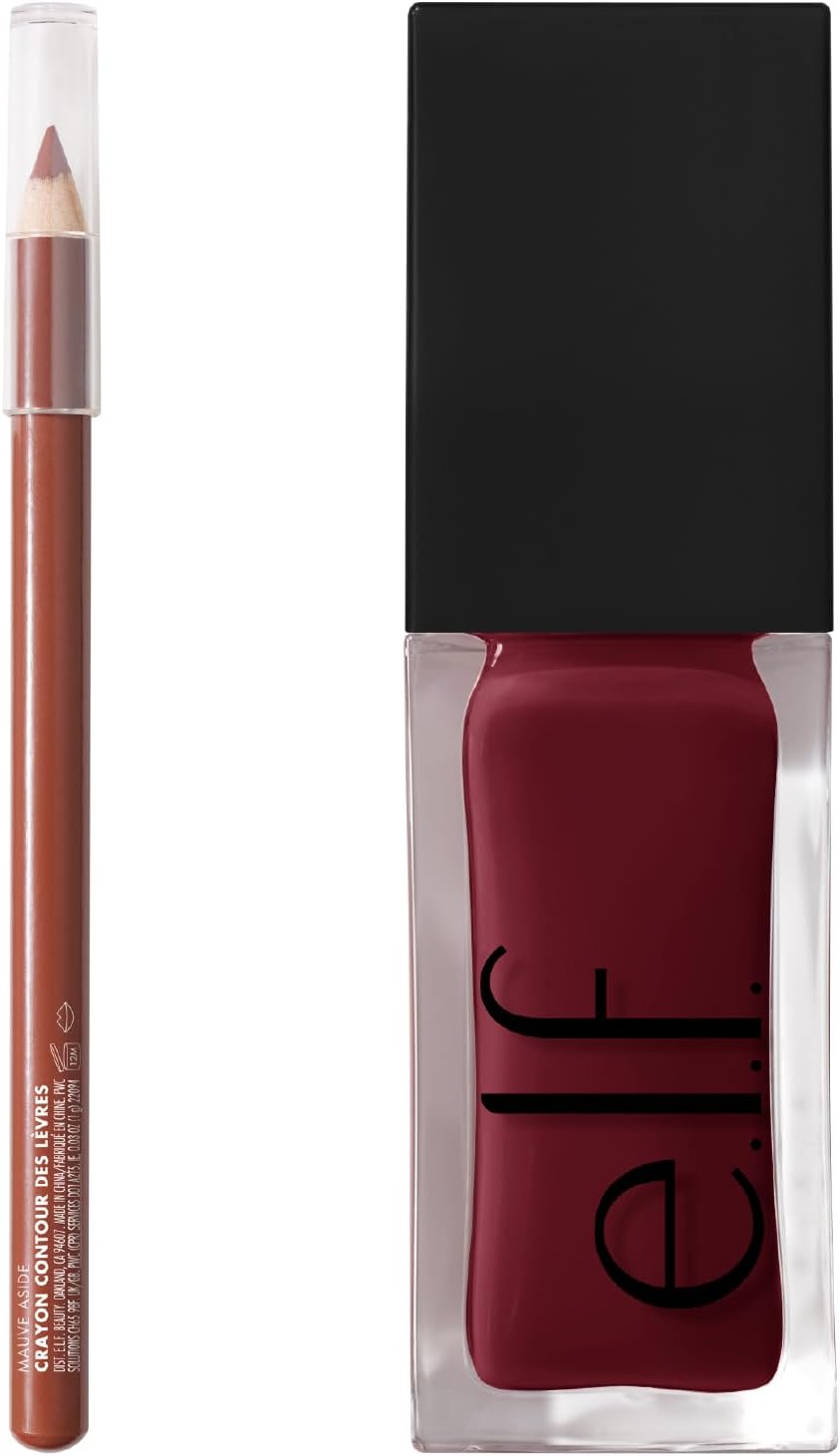 Glow Reviver Lip Oil & Cream Glide Lip Liner Bundle, Nourishing, High-Shine Tinted Lip Oil & Highly-Pigmented Lip Pencil, Vegan & Cruelty-Free