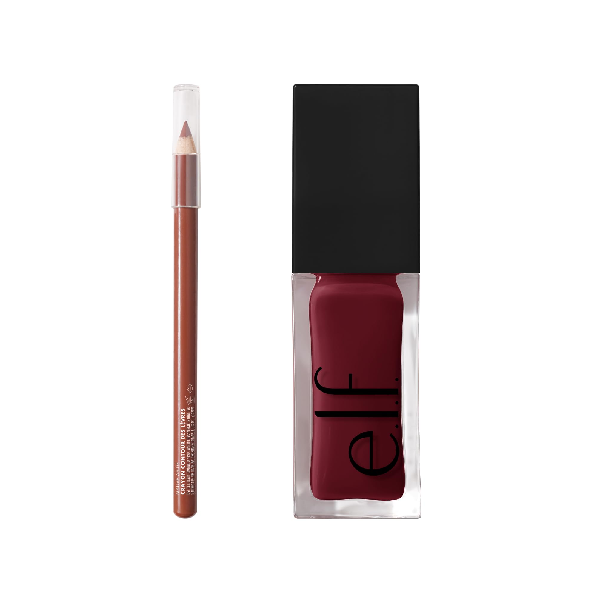 e.l.f. Glow Reviver Lip Oil & Cream Glide Lip Liner Bundle, Nourishing, High-Shine Tinted Lip Oil & Highly-Pigmented Lip Pencil, Vegan & Cruelty-Free