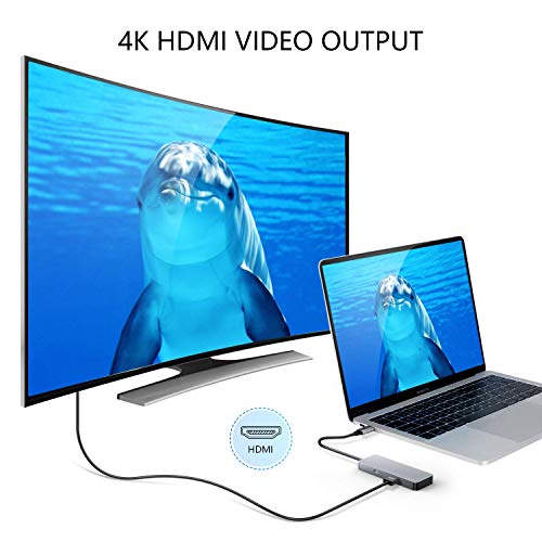 Pourvie Hub Usb C 7 in 1 Adattatore in Alluminio