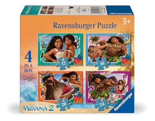 Ravensbuger - Puzzle Vaiana 2 - Moana - Dès 3 ans - 4 puzzles dans 1 boîte - 20 et 24 pièces - 12004088