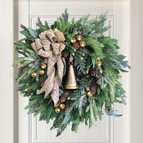 Weihnachtskranz Bauernhaus,Künstliche Weihnachten Haustürkranz...