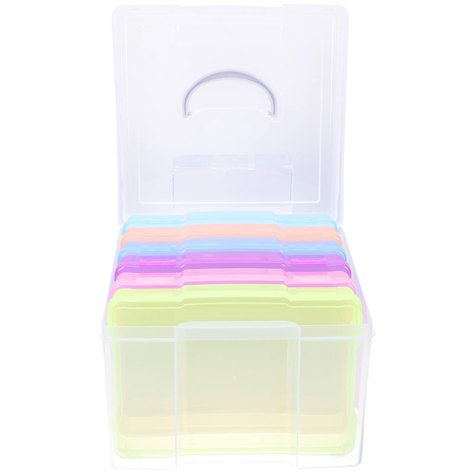 ARTIBETTER Storage Boxes Lids 5x7 Photo Storage Box for Organizing Multi-functional Organizer