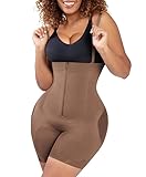Popilush Shapewear Shorts Colombianas Postpartum Shaping Girdles Tummy Control Butt Lifter Body Shaper Dark Brown