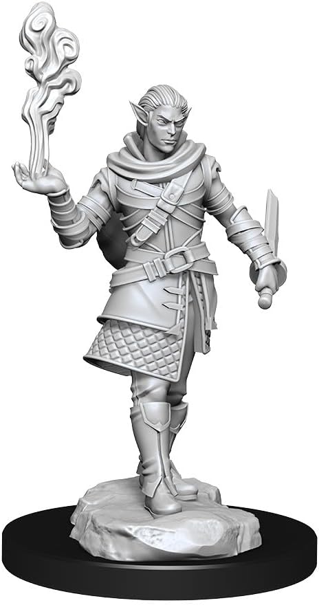 Critical Role Unpainted Miniatures: Pallid Elf Rogue and Bard Male