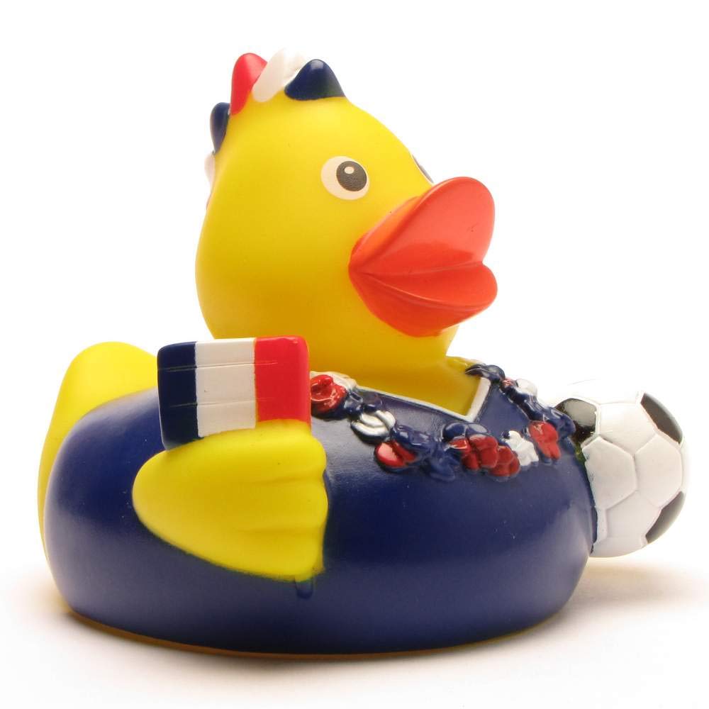 Rubber Duck Soccer fan France | Bath Duck | L: 8 cm