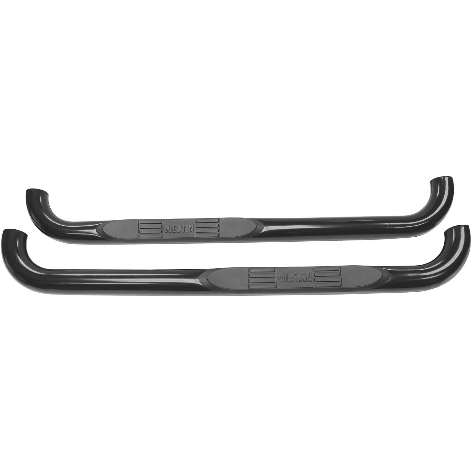 Westin 23-3925 E-Series 3 Round Nerf Bars fits 2015-2025 F150 2017-2025 F250 F350 Super Duty Standard Cab Black Pair
