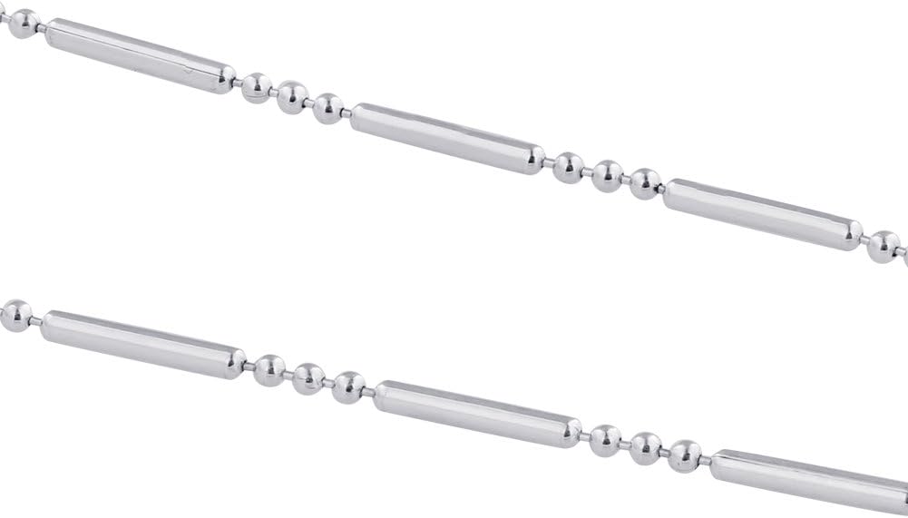 Italian .925 Sterling Silver Bead 1mm Balls and Rods Chain Necklace - Image 9