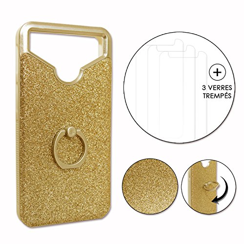 PH26 Echo Studio – Carcasa Trasera de Silicona con diseño de Diamantes, antigolpes, con Anillo para Selfies, Fotos y Soporte de vídeo