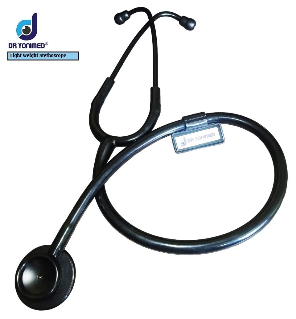 Dr Yonimed Super Frequency Black Matte Dual Head Stethoscope For Doctors, Surgeon, Nurse & Students. 3