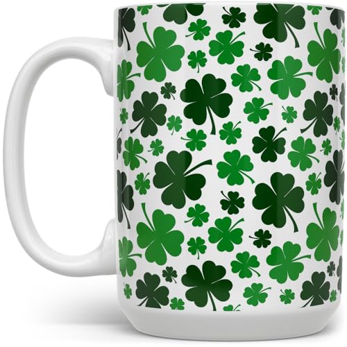 Taza de café St Patrick's Day Trébol 15oz miniatura 1