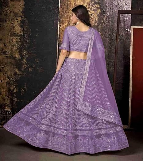 Image of RUKHA FAB Girls Lehenga Choli Set with Dupatta, Embroidered Traditional Indian Ethnic Wear for Kids, Wedding & Festival Party Dress