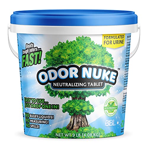 Tabletas neutralizadoras de olores de orina humana por ODOR NUKE – Mata el olor de orina en urinarios portátiles para hombres, inodoros de cama, inodoros de campamento – 148 onzas (original)