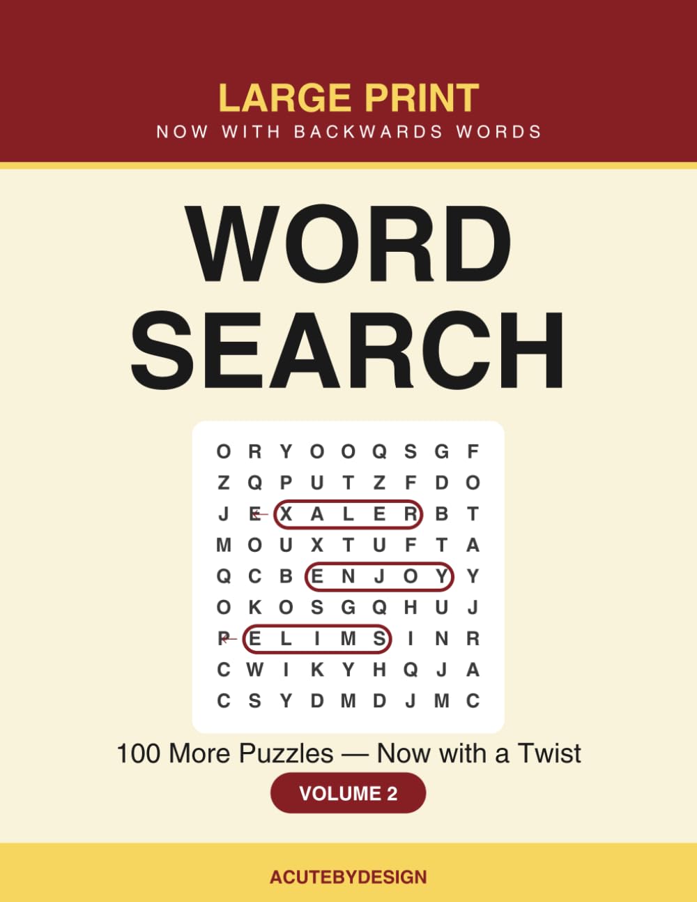 Large Print Word Search: 100 Puzzles to Relax and Enjoy