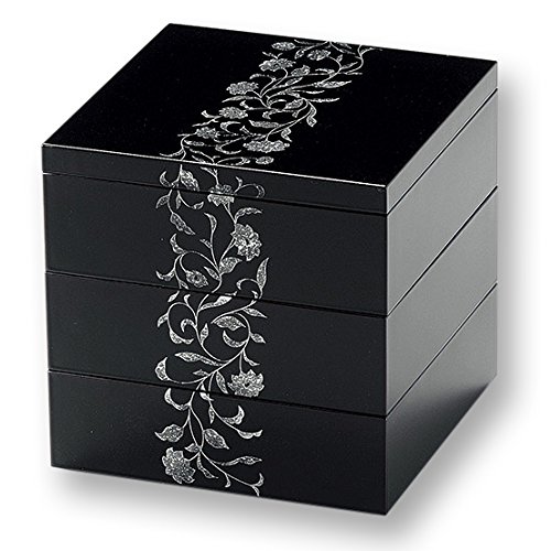 Amazon｜越前塗 アールデコ 三段重箱 溜 914107｜重箱 オンライン通販