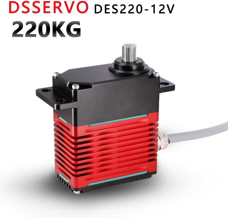 Dsservo DES220-12V IP67 Waterproof Brushless Motor Industrial High Torque Digital Servo for 1/5 RC Car